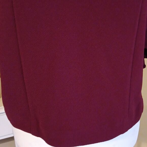 NWT Anthropologie eri & ali Cabernet Cape Sleeve Textured Top - Picture 4 of 13